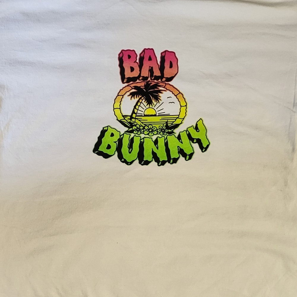Bad Bunny White Graphic Tee - Short Sleeve